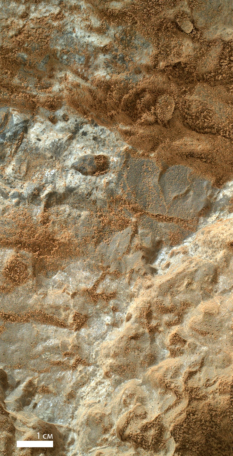 снимок поверхности Марса макрокамерой MAHLI марсохода Curiosity