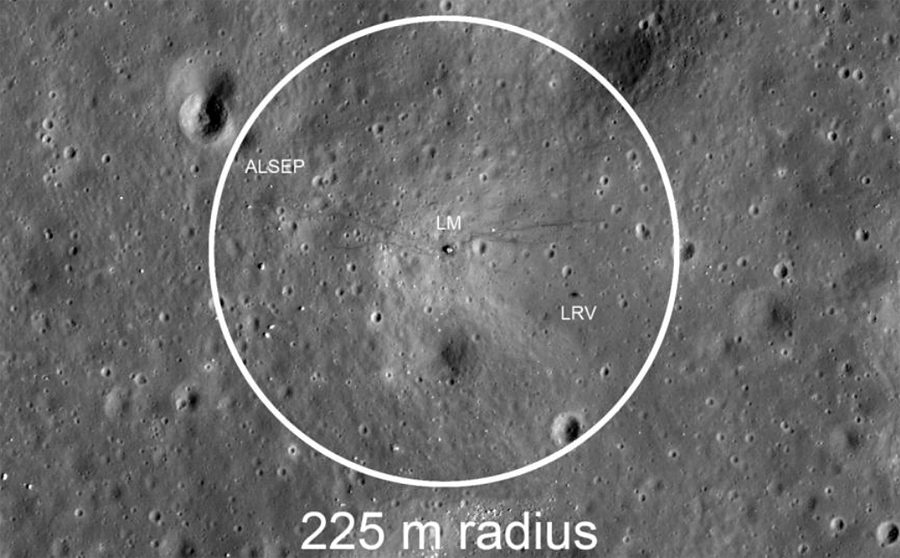 территория для спуска лунохода Audi Lunar Quattro в районе Apollo 17