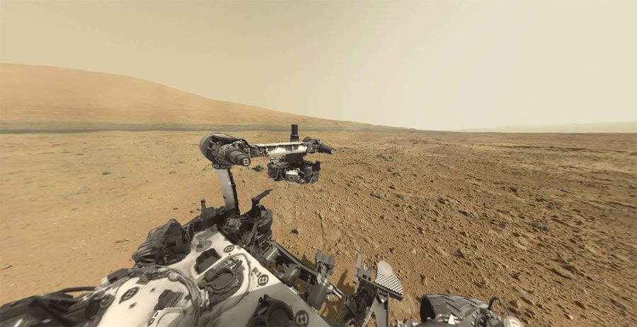 переход марсохода Curiosity переход по равнине у подножия горы Шарпа