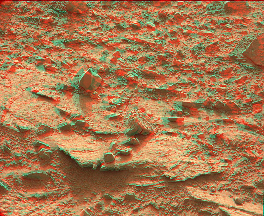 Curiosity стереосъемка Марса
