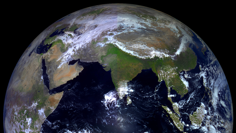 снимок Земли со спутника Электро-Л