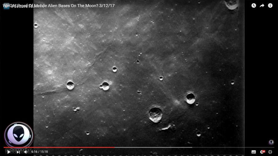 кадр видео “WHOA! Proof Of Mobile Alien Bases On The Moon? 3/12/17”