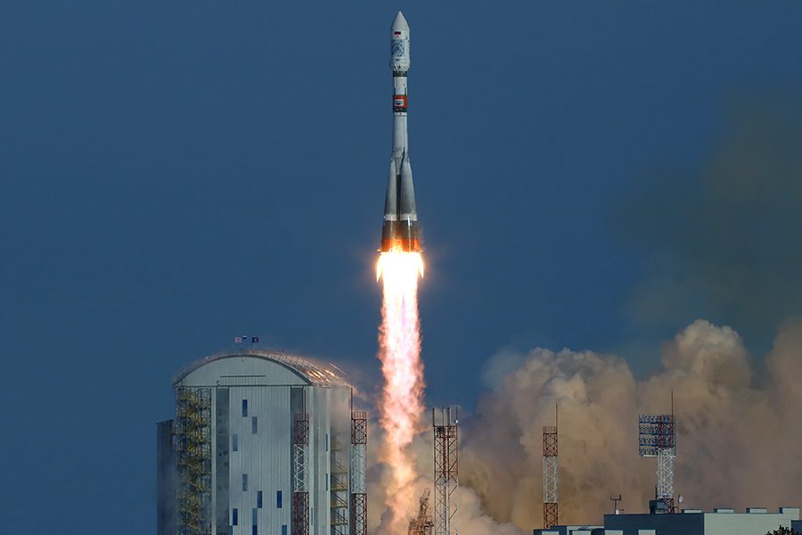 Момент старта ракеты «Союз-2.1а» с космодрома Восточный