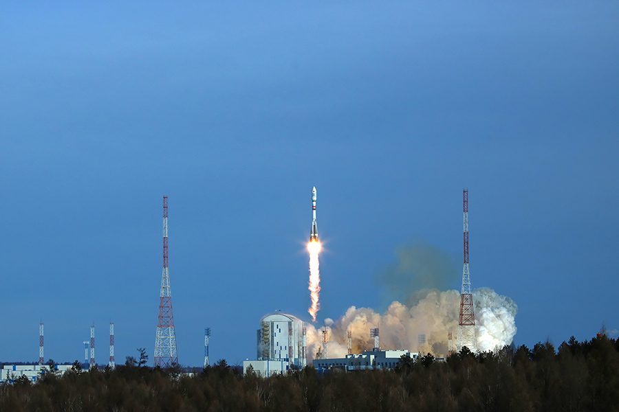 Взлёт ракеты «Союз-2.1а» с космодрома Восточный