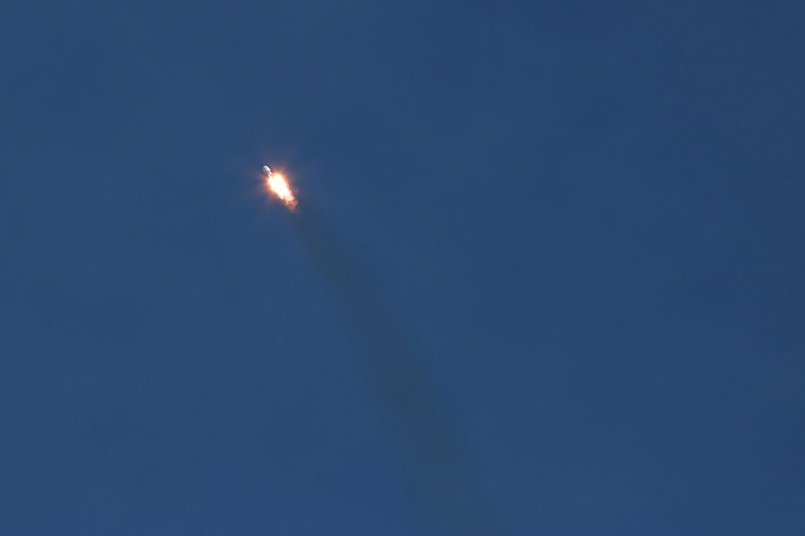 Ракета «Союз-2.1а» при выходе на орбиту