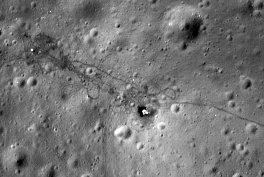 снимок места посадки Apollo 15